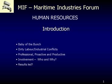 MIF Maritime Industries Forum