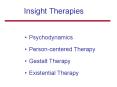 Insight Therapies PowerPoint PPT Presentation