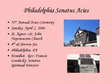 Philadelphia Senatus Acies