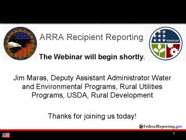 ARRA Recipient Reporting