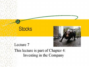 PPT – Stocks PowerPoint presentation | free to view - id: 12d3b4-MjQ4N