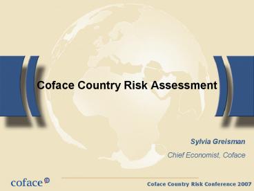 Coface Country Risk Assessment