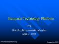European Technology Platform PowerPoint PPT Presentation