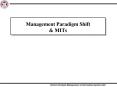 Management Paradigm Shift PowerPoint PPT Presentation