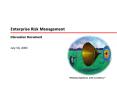 Enterprise Risk Management PowerPoint PPT Presentation