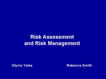 Risk Management