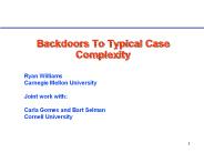 Backdoors To Typical Case Complexity