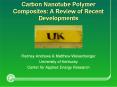 Carbon Nanotube Polymer Composites: A Review of Recent Developments PowerPoint PPT Presentation