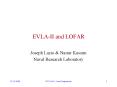 EVLAII and LOFAR PowerPoint PPT Presentation
