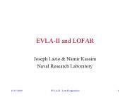 EVLAII and LOFAR