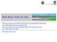 IRM RISK FORUM 2006 PowerPoint PPT Presentation