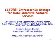 ISTORE: Introspective Storage for DataIntensive Network Services