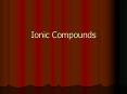 Ionic Compounds PowerPoint PPT Presentation
