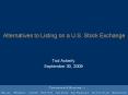 Alternatives to Listing on a U'S' Stock Exchange PowerPoint PPT Presentation