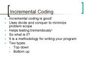 Incremental Coding