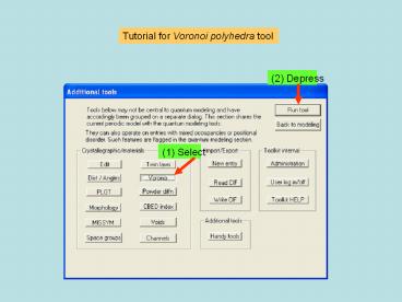 Tutorial for Voronoi polyhedra tool