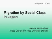 Migration by Social Class in Japan