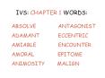 IVS: CHAPTER 1 WORDS: PowerPoint PPT Presentation