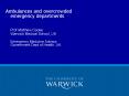 Ambulances and overcrowded emergency departments PowerPoint PPT Presentation