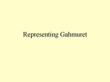 Representing Gahmuret
