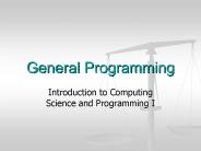 General Programming