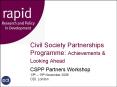 Civil Society Partnerships Programme: Achievements PowerPoint PPT Presentation