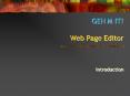 GEH M IT Web Page Editor PowerPoint PPT Presentation