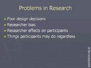 Problems in Research