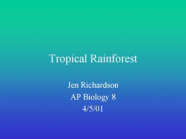 Tropical Rainforest