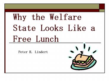 Why the Welfare State Looks Like a Free Lunch
