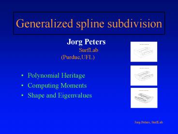 Generalized spline subdivision