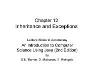 Chapter 12 Inheritance and Exceptions