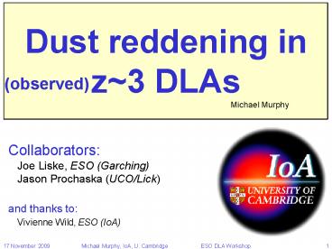 Dust reddening in z3 DLAs