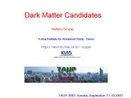 Dark Matter Candidates