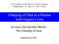 Charging of Dust in a Plasma with Negative Ions PowerPoint PPT Presentation