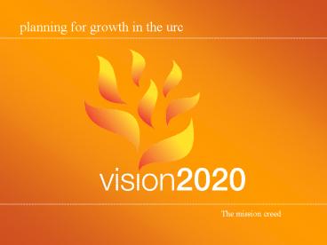 planning for growth in the urc