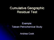 Cumulative Geographic Residual Test