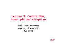 Lecture 3: Control flow, interrupts and exceptions