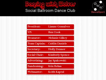 Dancing with Wolves Social Ballroom Dance Club