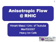 Anisotropic Flow RHIC