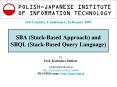 SBA StackBased Approach and SBQL StackBased Query Language PowerPoint PPT Presentation
