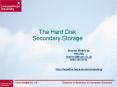 The Hard Disk Secondary Storage PowerPoint PPT Presentation