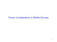 Power Considerations in Mobile Devices
