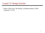 Lecture 23: Storage Systems