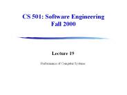 CS 501: Software Engineering Fall 2000