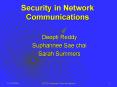 Security in Network Communications PowerPoint PPT Presentation