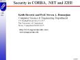 Security in CORBA, .NET and J2EE PowerPoint PPT Presentation