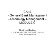 CAIIB - General Bank Management -Technology Management 