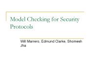 Model Checking for Security Protocols