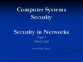 Computer Systems Security Security in Networks PowerPoint PPT Presentation